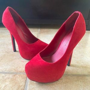 Red Suede Heels